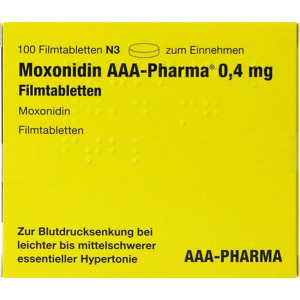 MOXONIDIN AAA Pharma 0,4 mg Filmtabletten 100 St Filmtabletten