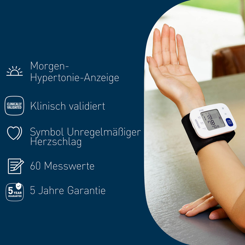 OMRON RS4 Automatisches Handgelenk-Blutdruckmessgerät 1 St