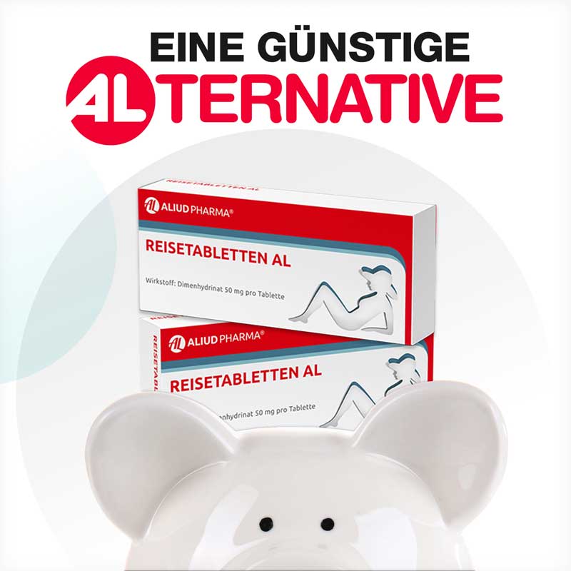 Reisetabletten AL bei Schwindel, Übelkeit und Erbrechen