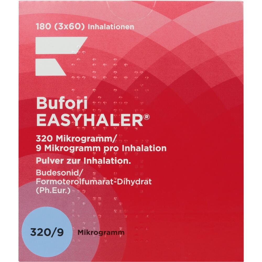 Bufori Easyhaler 320/9 Mikrogramm/Dosis 3 St Inhalationspulver