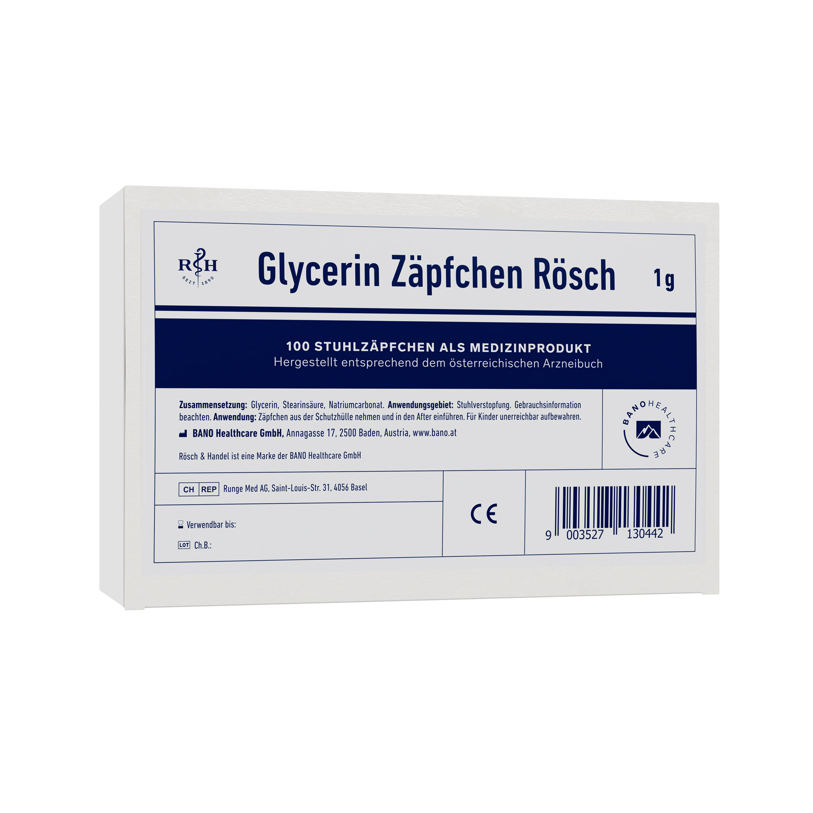 GLYCERIN ZÄPFCHEN Rösch 1 g gegen Verstopfung 100 St Suppositorien