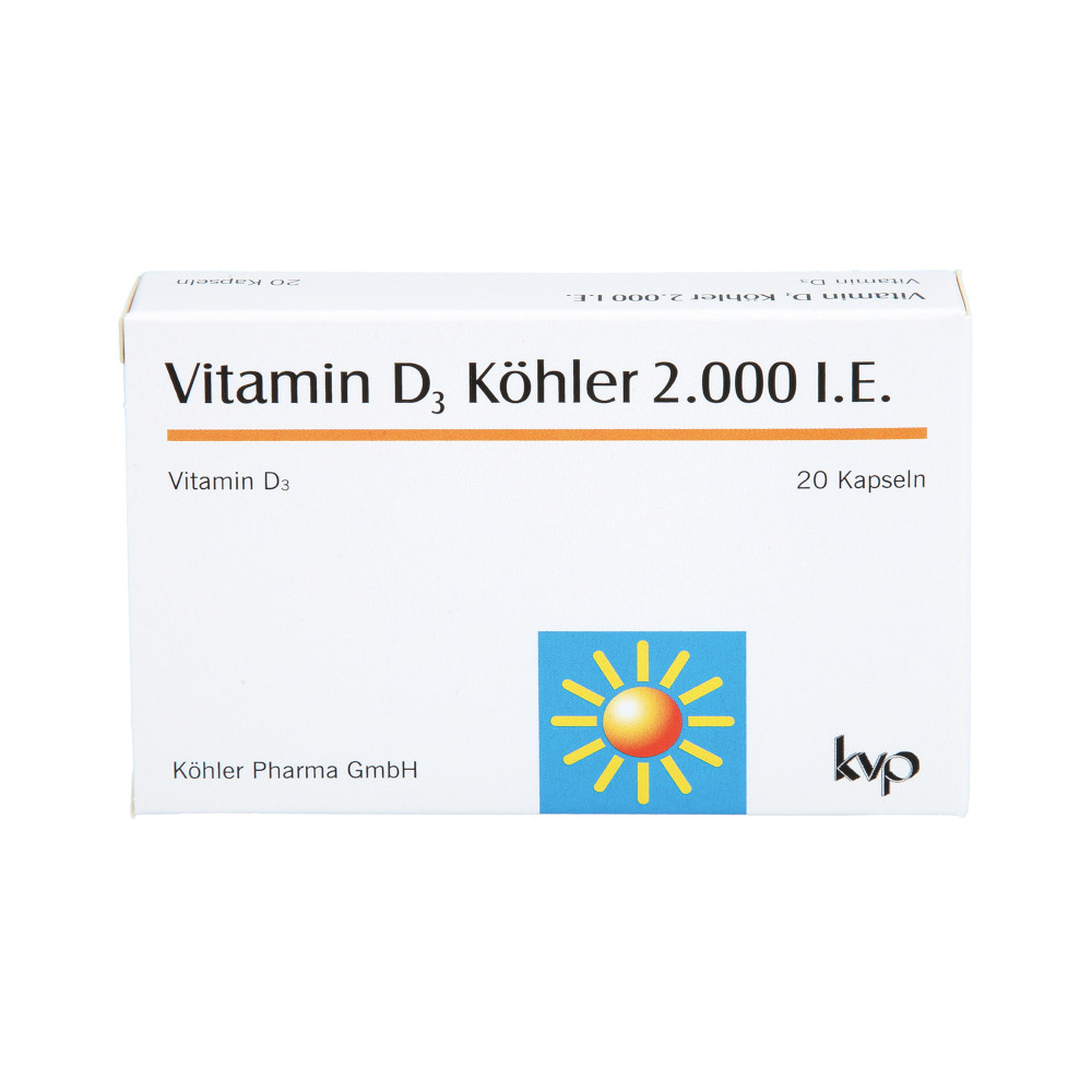 Vitamin D3 Köhler 2000 IE 20 St Kapseln