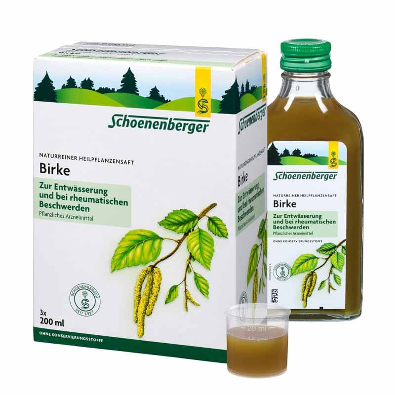 Schoenenberger Birke naturreiner Heilpflanzensaft 3X200 ml Saft