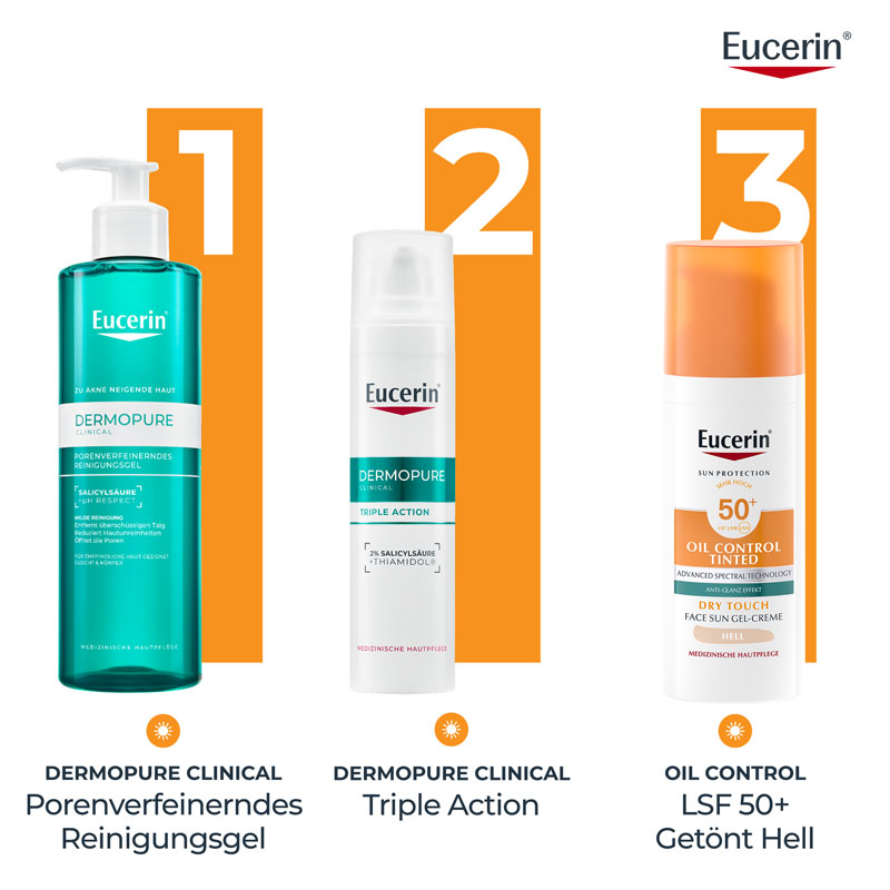 Eucerin SUN OIL CONTROL TINTED DRY TOUCH FACE SUN GEL-CREME HELL LSF 50+  50 ml Creme