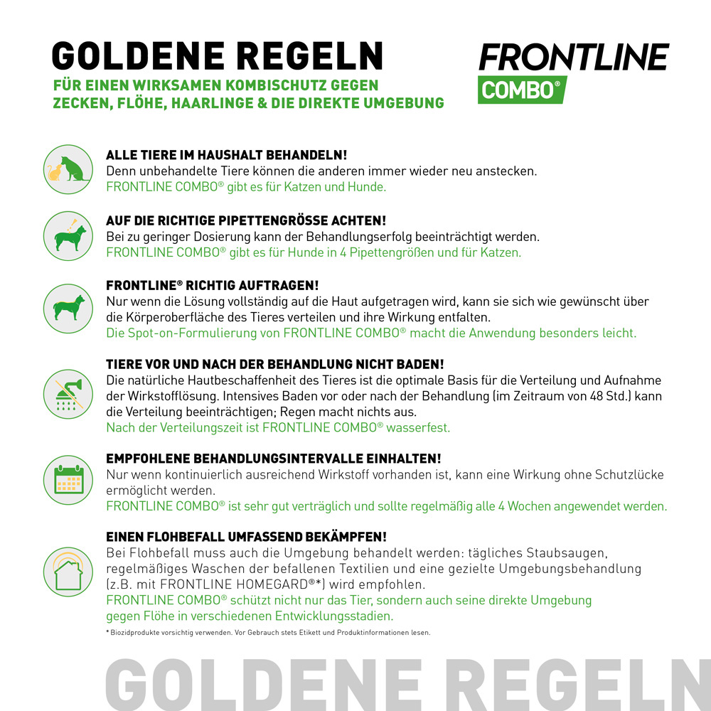 FRONTLINE COMBO gegen Zecken, Flöhe (Flöhe, Eier, Larven, Puppen) bei Hunden XL (40-60Kg) 3 St Lösung