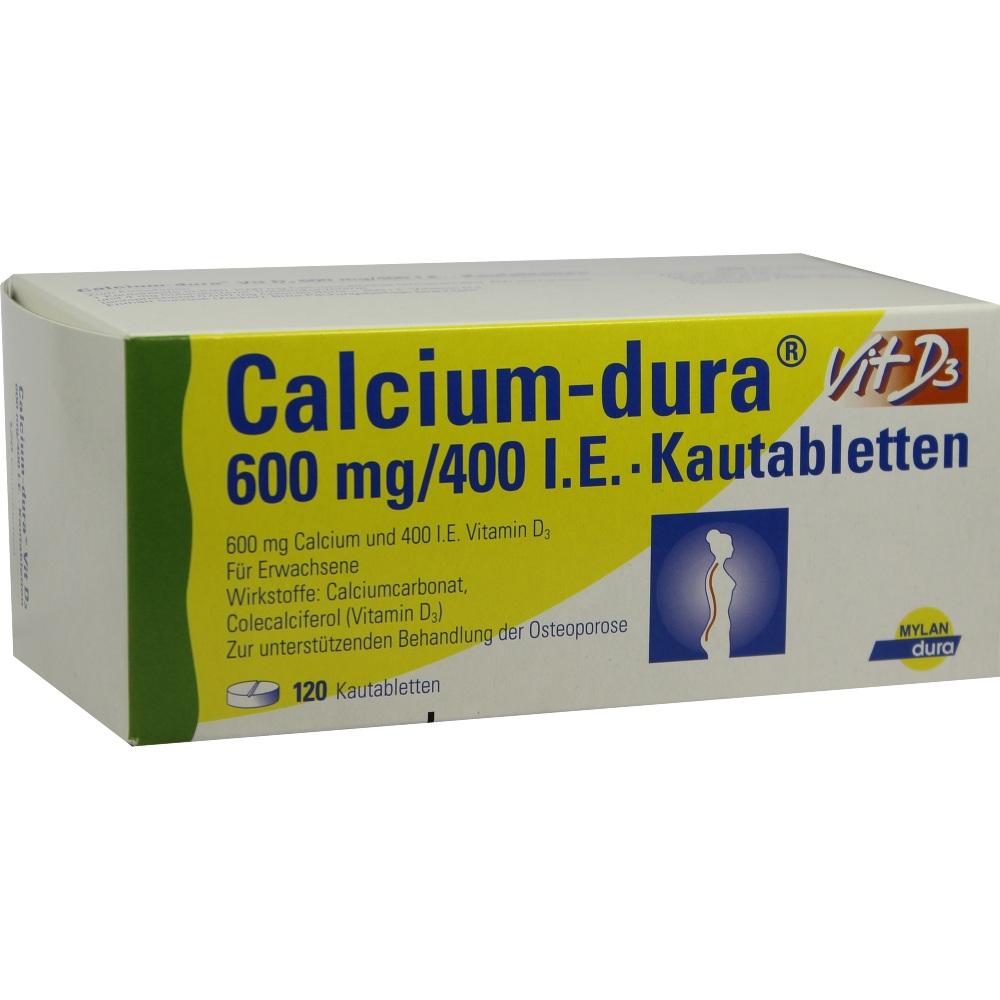Calcium-dura Vit D3 600mg/400 I.E. 120 St Kautabletten