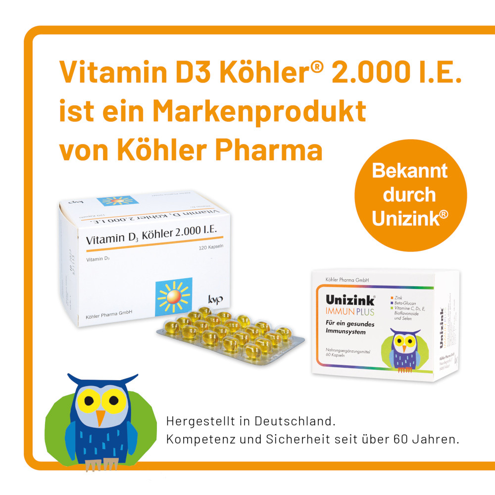 Vitamin D3 Köhler 2000 IE 120 St Kapseln