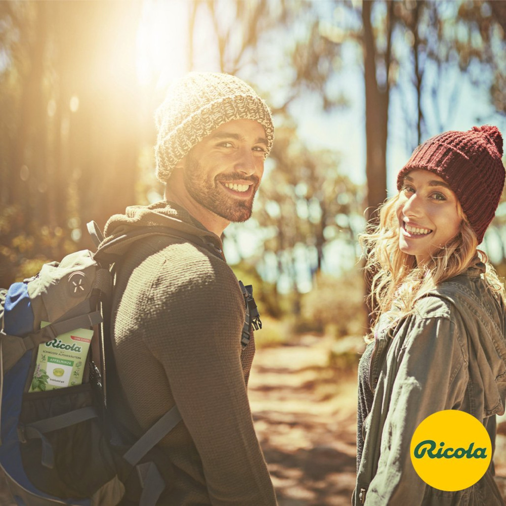 Ricola Apfelminze Schweizer Kräuterbonbon zuckerfrei 75 g Bonbons