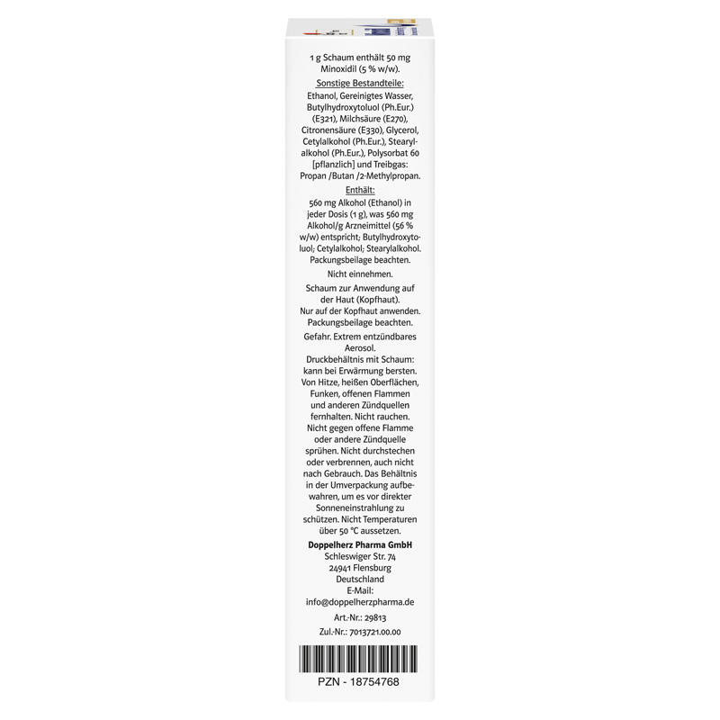 Doppelherz Pharma Minoxidil SCHAUM FÜR MÄNNER 3X60 g Schaum
