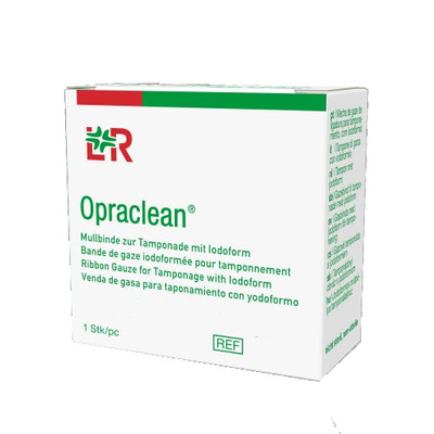 OPRACLEAN Mullbinde z.Tampon.m.Jodoform 5 cmx5 m 1 St Tamponaden
