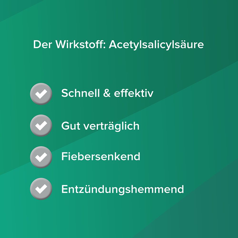 ASPIRIN 500MG  80 St Überzogene Tabletten