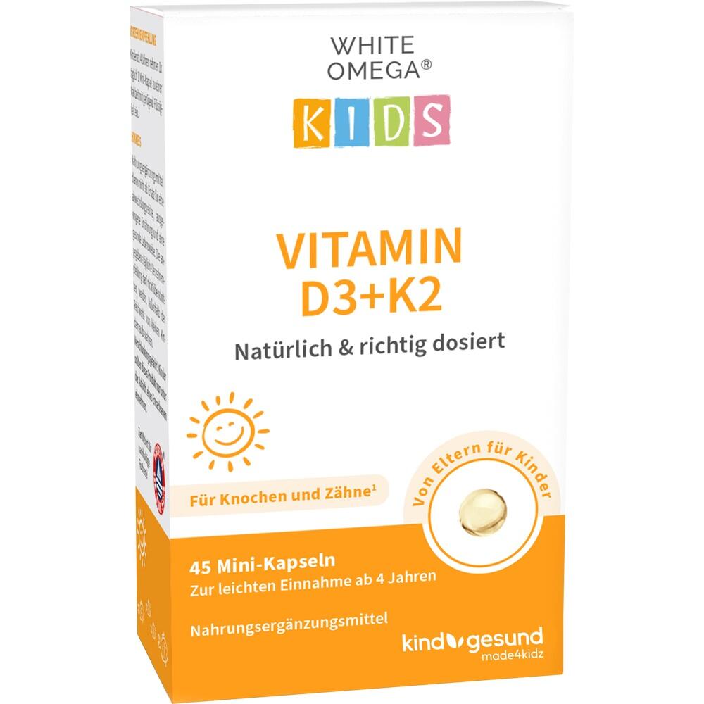 WHITE OMEGA KIDS VITAMIN D3 + K2 45 St Kapseln
