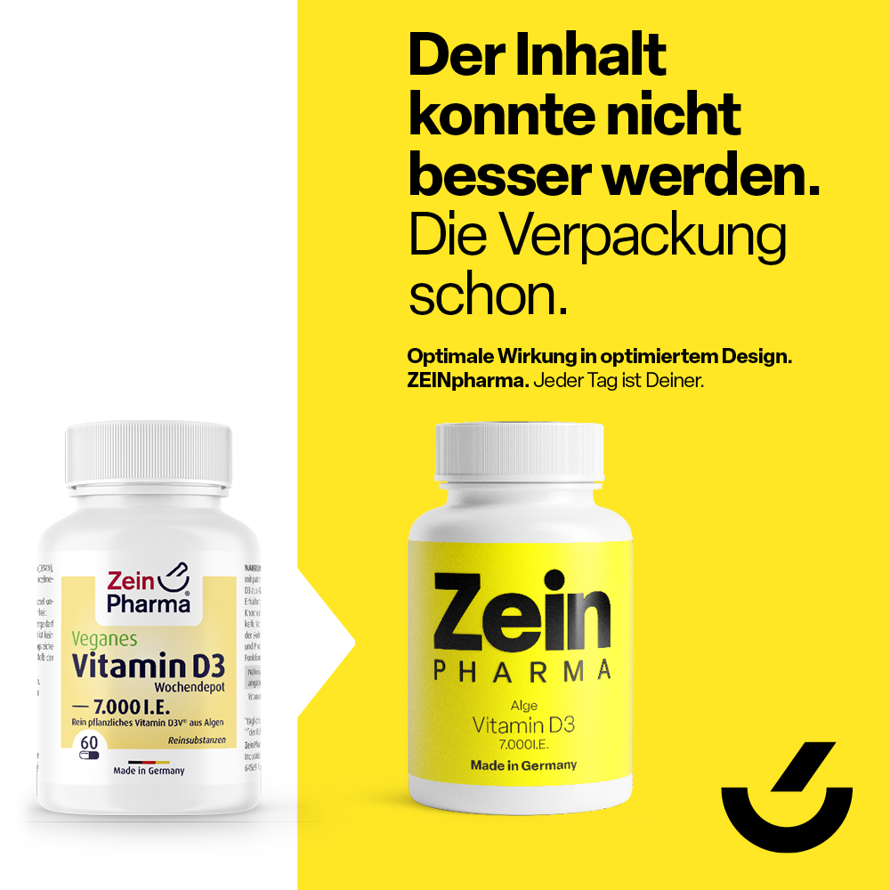 Zein PHARMA Alge Vitamin D3 7000 I.E. 60 St Kapseln