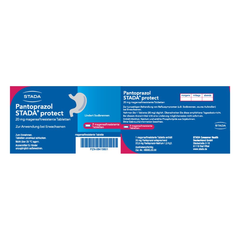 Pantoprazol STADA protect 20mg 7 St Tabletten magensaftresistent
