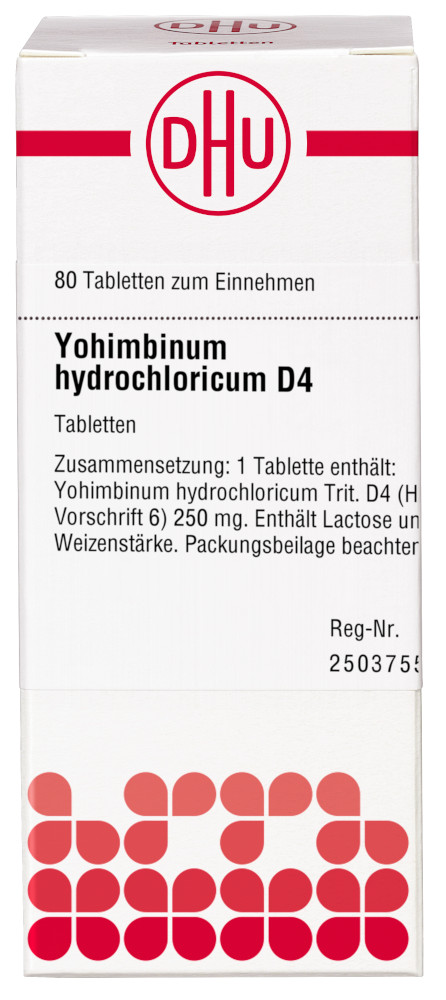 YOHIMBINUM HYDROCHLORICUM D 4 Tabletten 80 St Tabletten