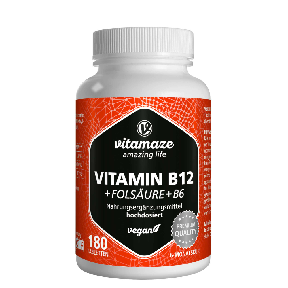 vitamaze VITAMIN B12 + FOLSÄURE 180 St Tabletten