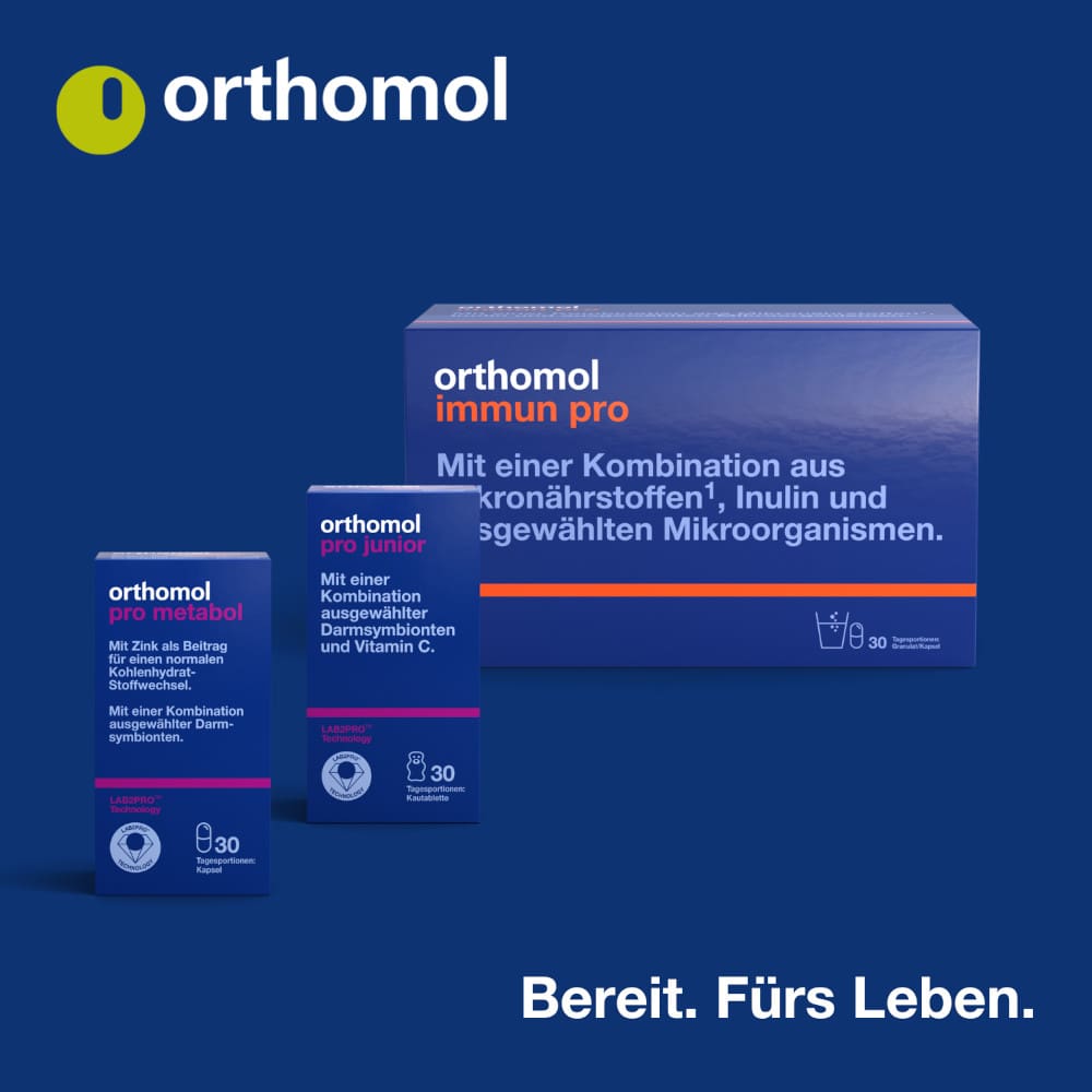 orthomol pro 6 - mit einer Kombination ausgewählter Darmsymbionten und Vitamin C - Kapseln