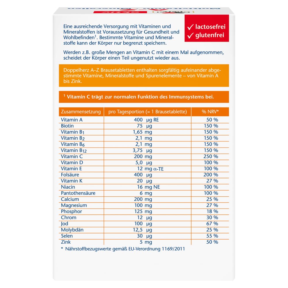 Doppelherz aktiv A-Z Multivitamin + Mineralien 6X15 St Brausetabletten
