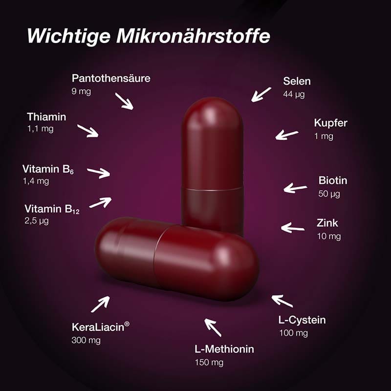 orthomol hair intense - Mikronährstoffe mit Biotin, Kupfer, Zink und dem patentierten KeraLiacin - Kapseln