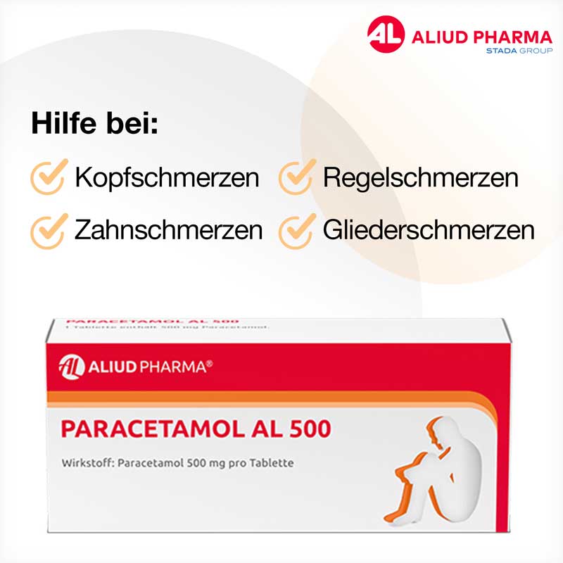 Paracetamol AL 500 bei akuten Schmerzen und Fieber