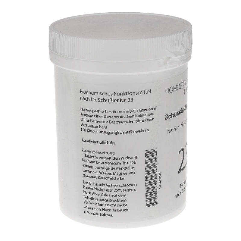HOMOEOPATHIEFUCHS Schüssler-Salz Nummer 23 Natrium bicarbonicum D6 Biochemie 1000 St Tabletten