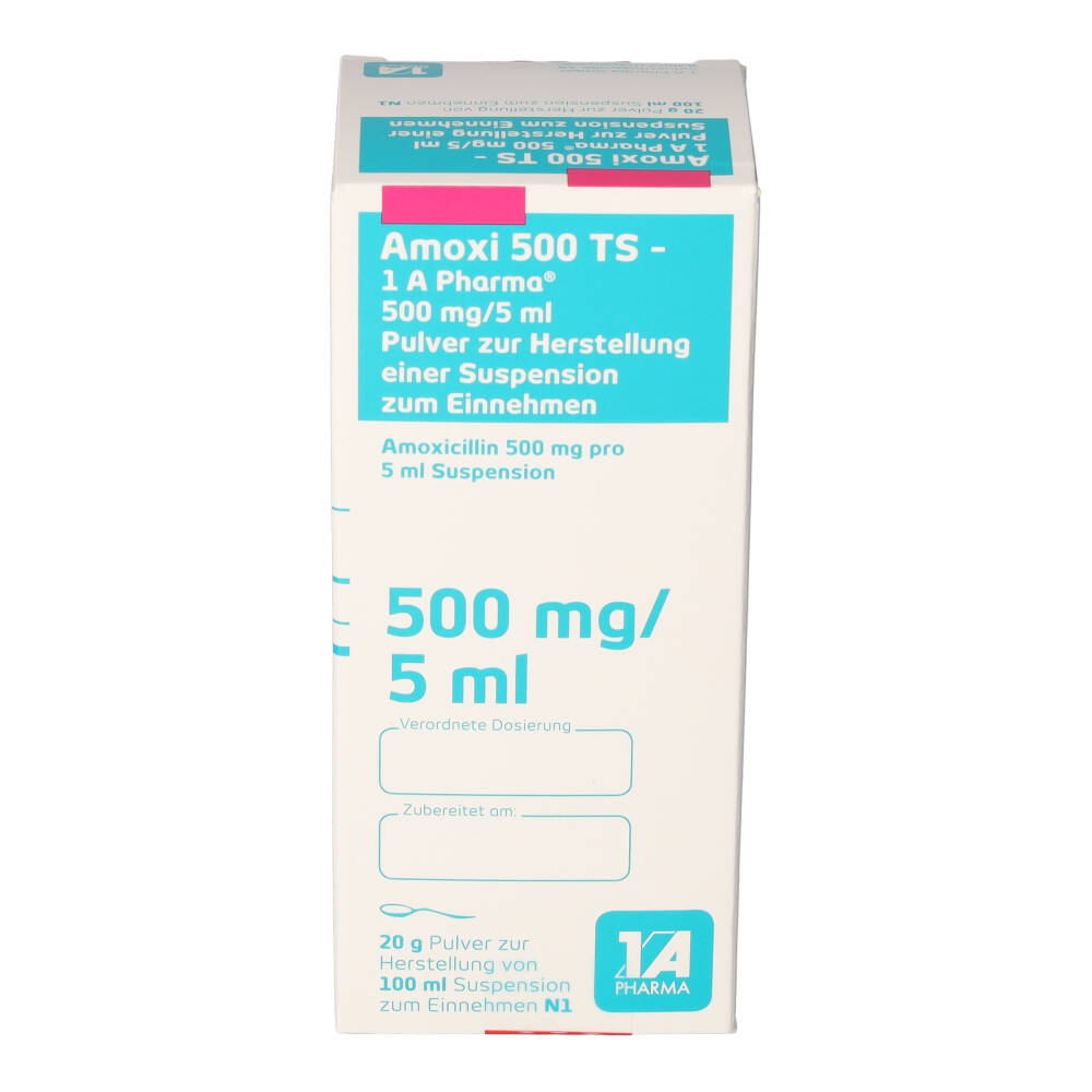 Amoxi 500 TS-1 A Pharma 100 ml Pulver zur Herstellung einer Suspension zum Einnehmen