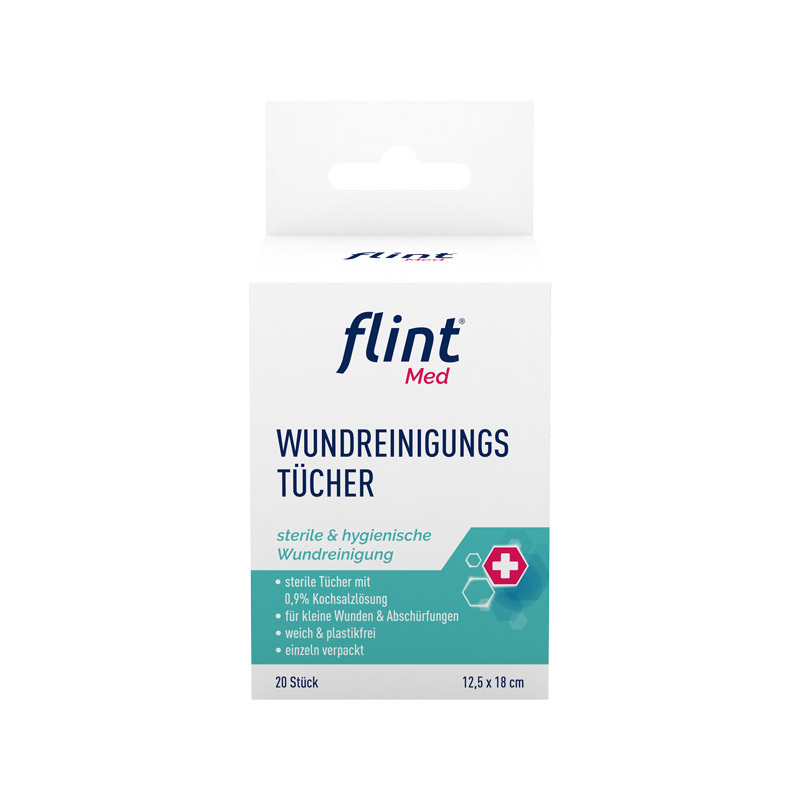 flint Med WUNDREINIGUNGS TÜCHER  20 St Tücher