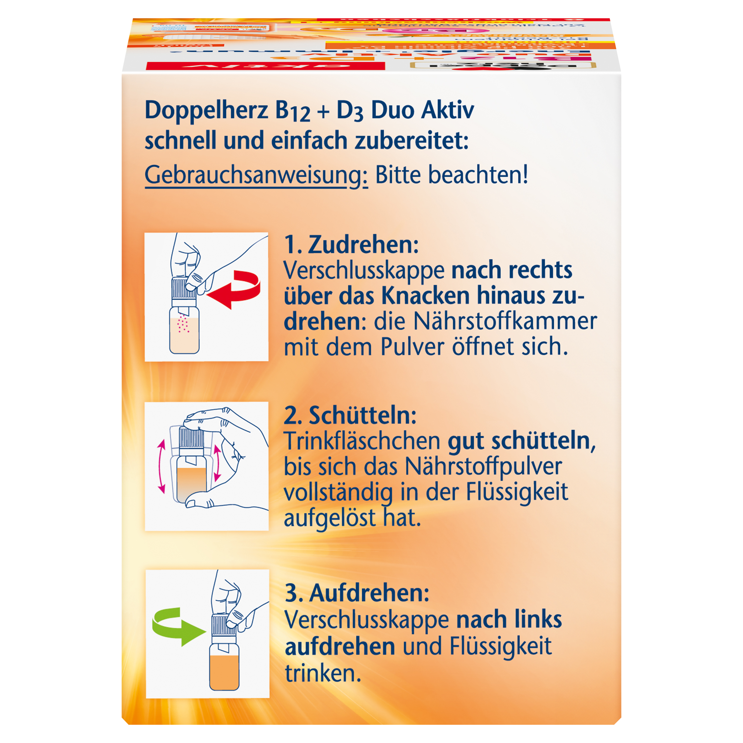 Doppelherz aktiv B12 + D3 Duo Aktiv 8 St Trinkampullen
