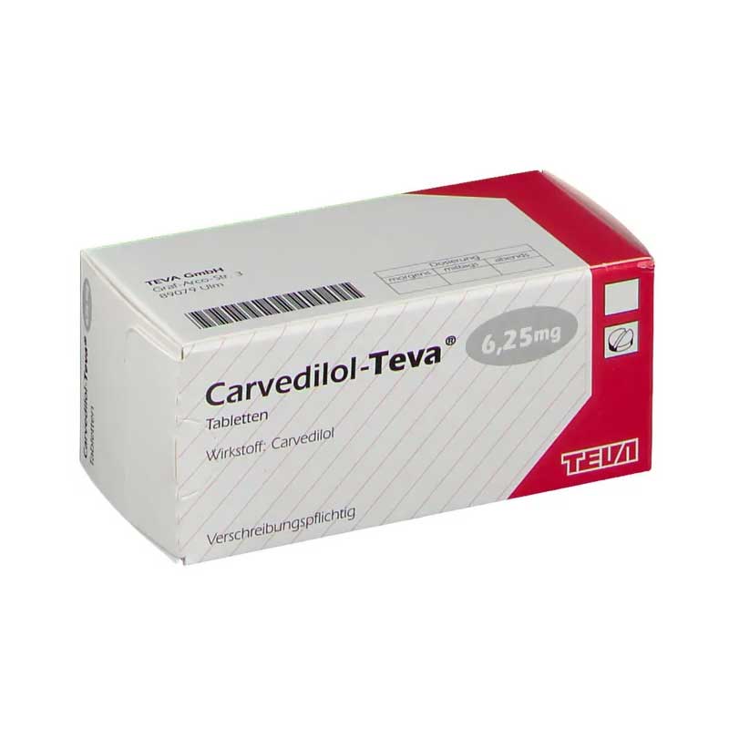 Carvedilol-Teva 6,25mg 30 St Tabletten