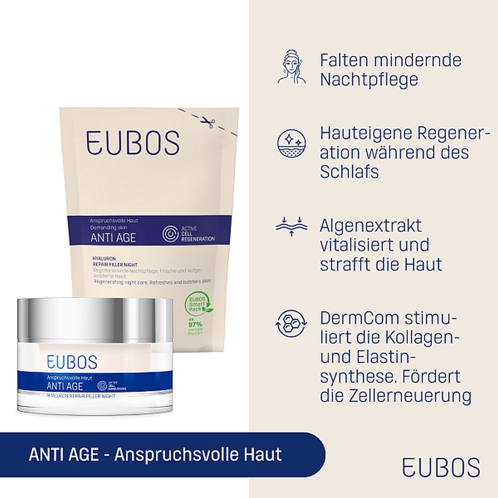 EUBOS ANTI AGE HYALURON REPAIR FILLER NIGHT 50 ml Creme