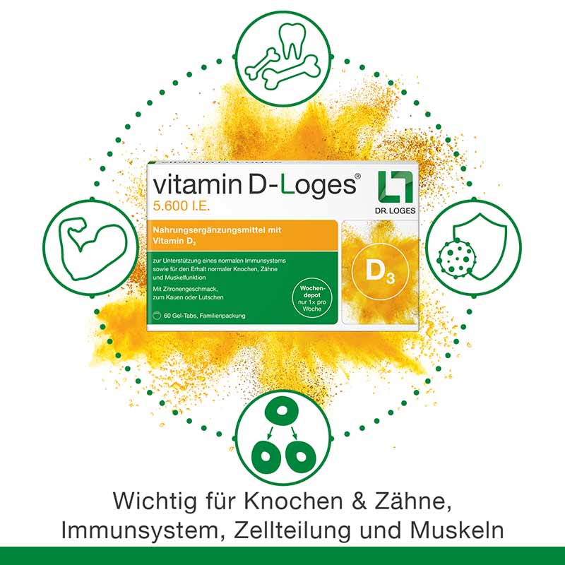 vitamin D-Loges 5.600 I.E. Wochendepot 60 St Kautabletten