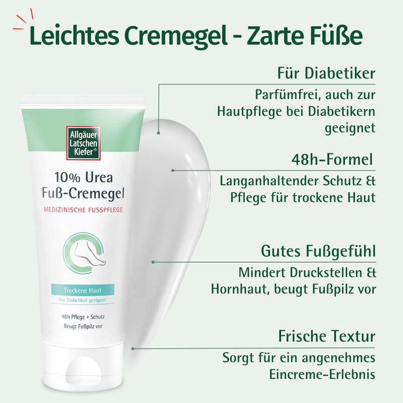Allgäuer Latschen Kiefer 10% Urea Fuß-Cremegel 100 ml Creme