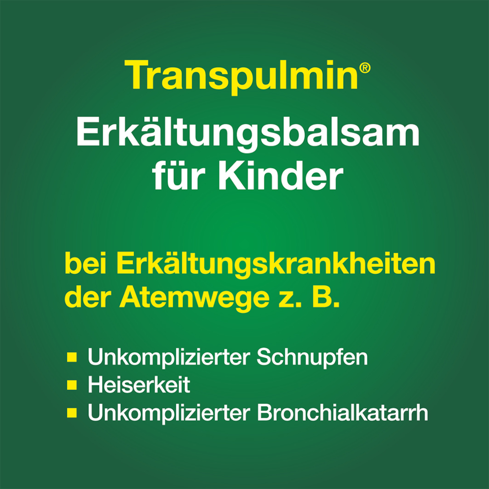 Transpulmin Erkältungsbalsam für Kinder 100 g Creme
