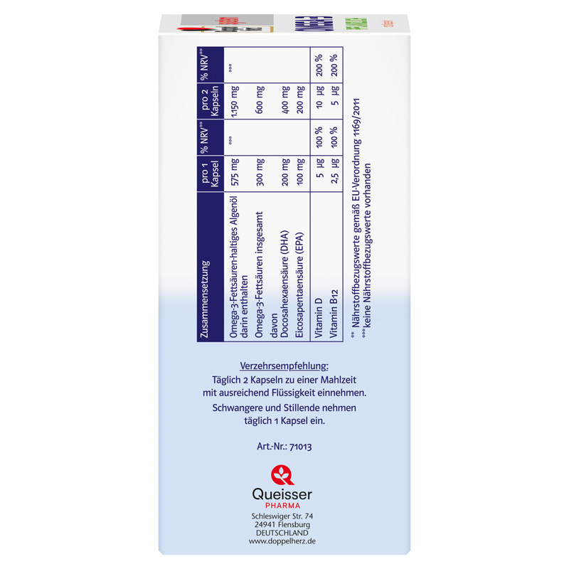 Doppelherz system OMEGA-3 PFLANZLICH 120 St Kapseln