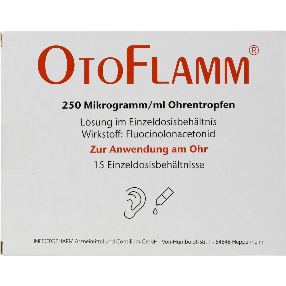 OtoFlamm 250  Mikrogramm/ml Ohrentropfen 15X0.4 ml Ohrentropfen