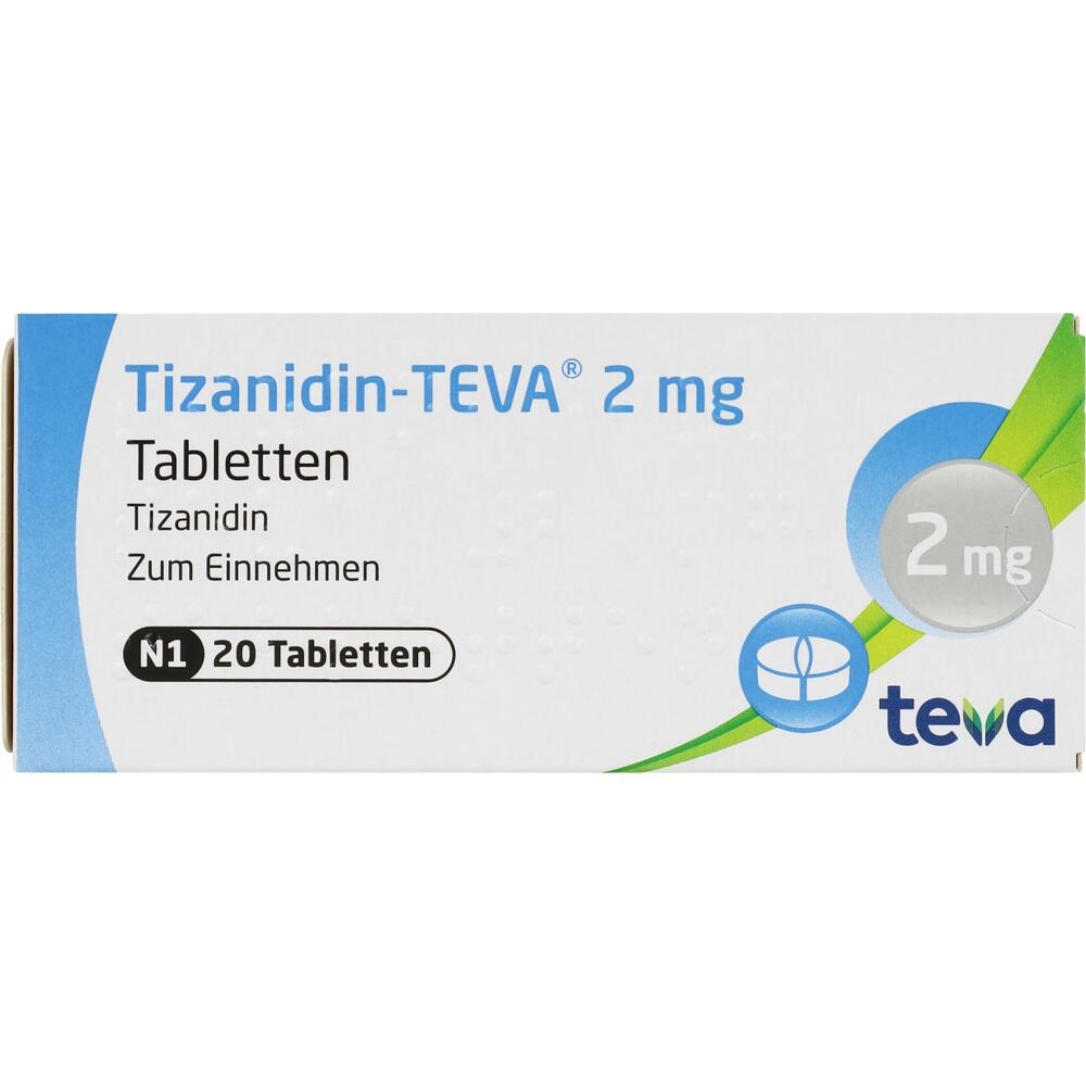 TIZANIDIN Teva 2 mg Tabletten 20 St Tabletten
