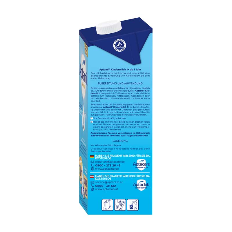 Aptamil Kindermilch 1+ Milchnahrung  1 l Flüssigkeit