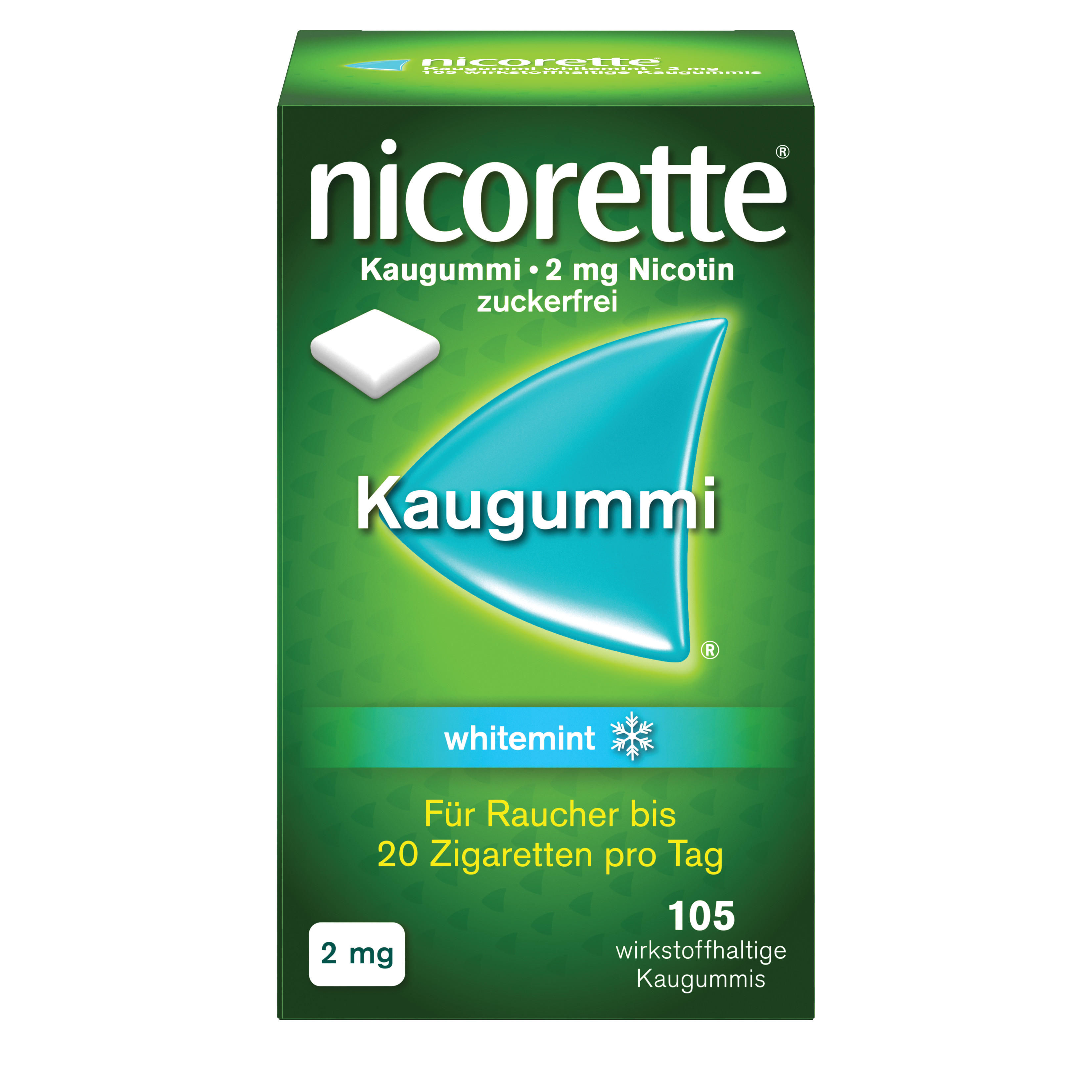 nicorette Kaugummi 2mg whitemint 105 St Kaugummi