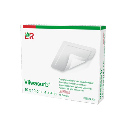 VLIWASORB superabsorb.Saugkomp.10x10 cm steril 10 St Verband