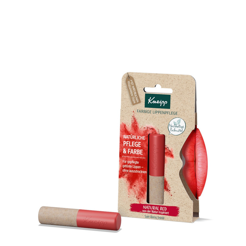 Kneipp FARBIGE LIPPENPFLEGE NATURAL RED 3.5 g Stifte
