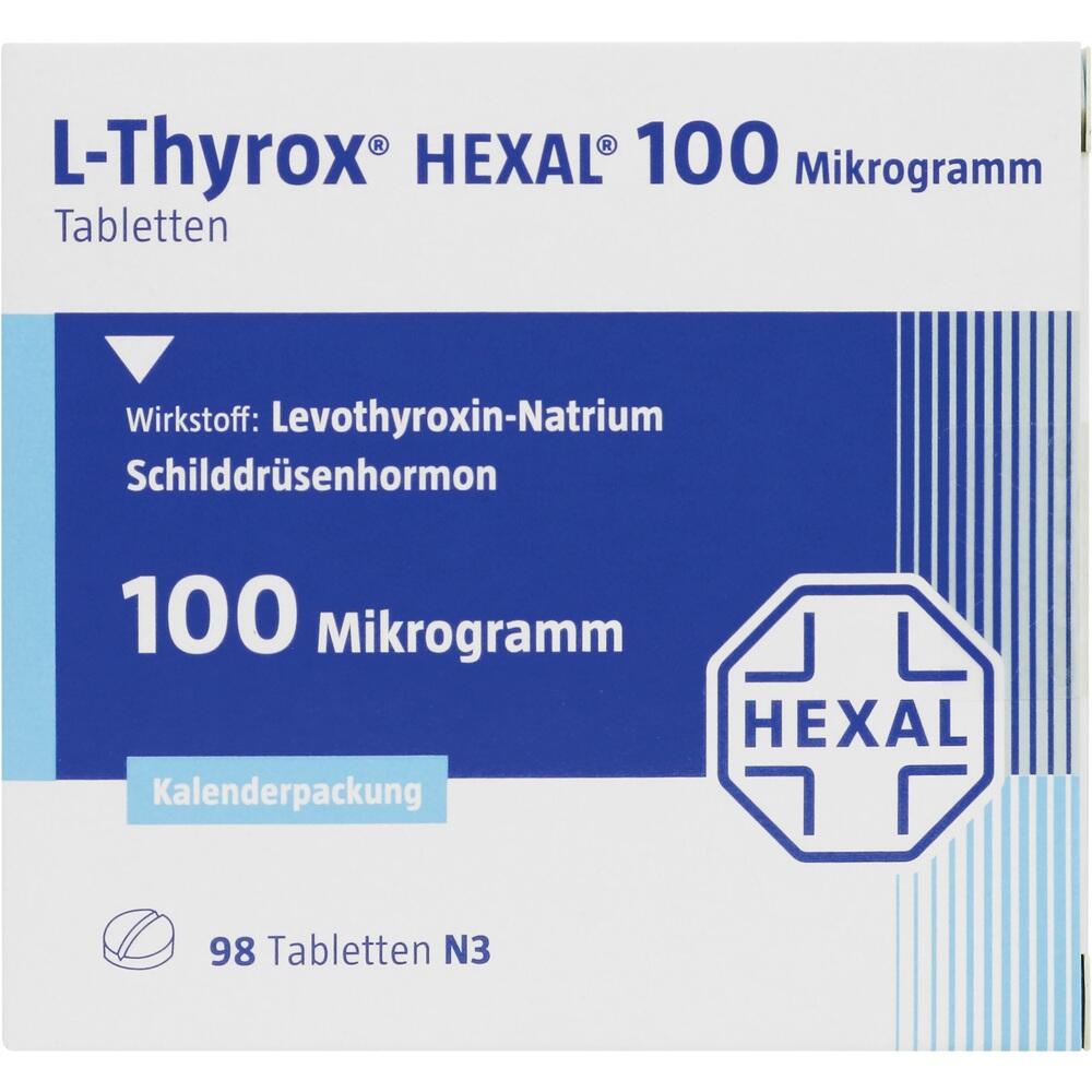 L-Thyrox HEXAL 100 98 St Tabletten in Kalenderpackung