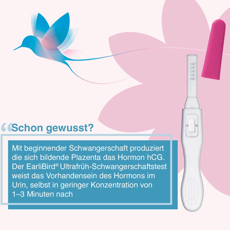 EarliBird Ultrafrüh Schwangerschaftstest 2 St Teststreifen