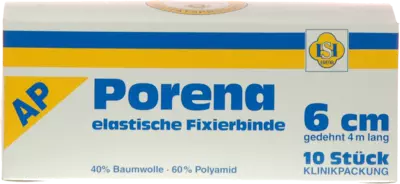 PORENA elast.Mullbinde 6 cm weiß o.Cello 10 St Binden