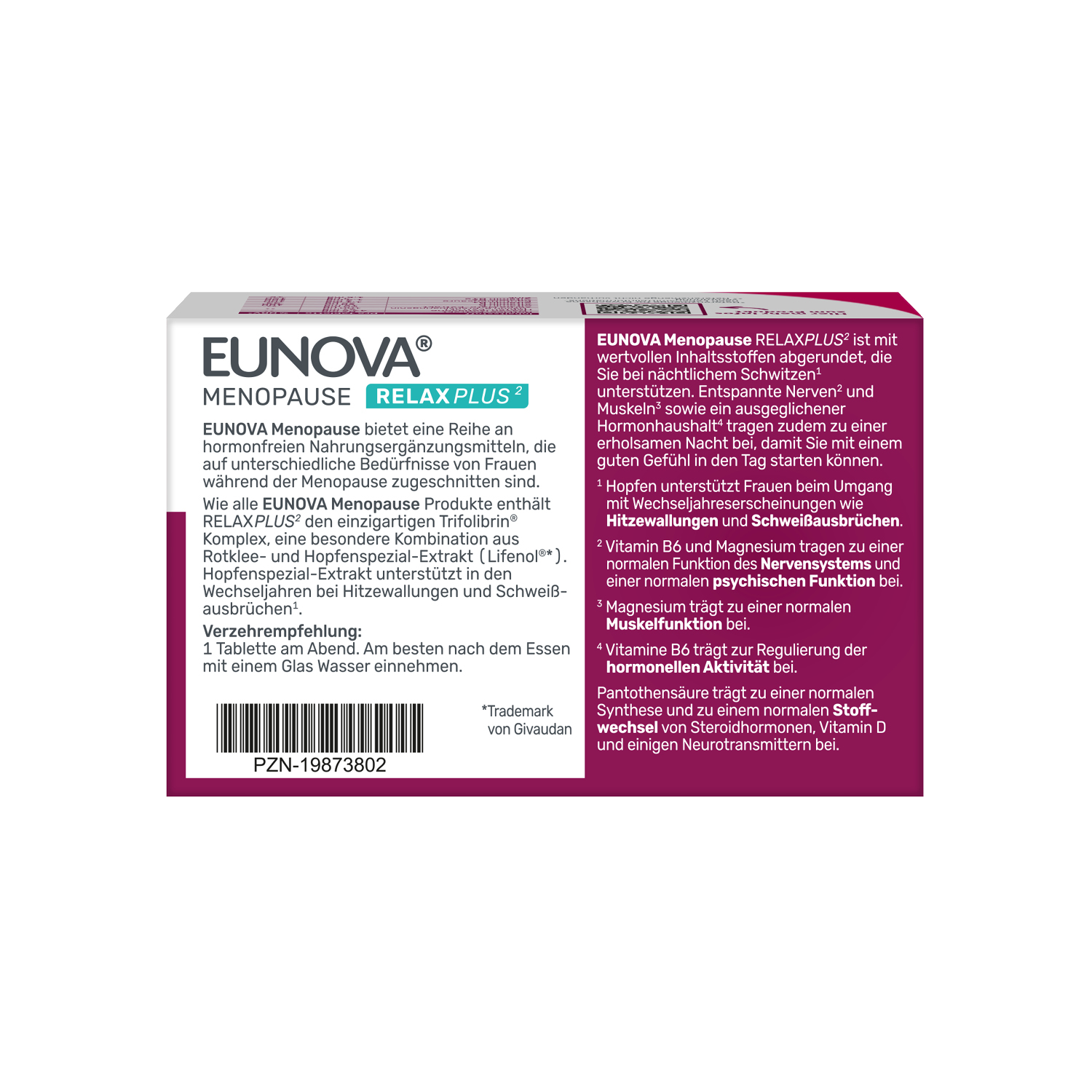 EUNOVA MENOPAUSE RELAX PLUS 30 St Tabletten