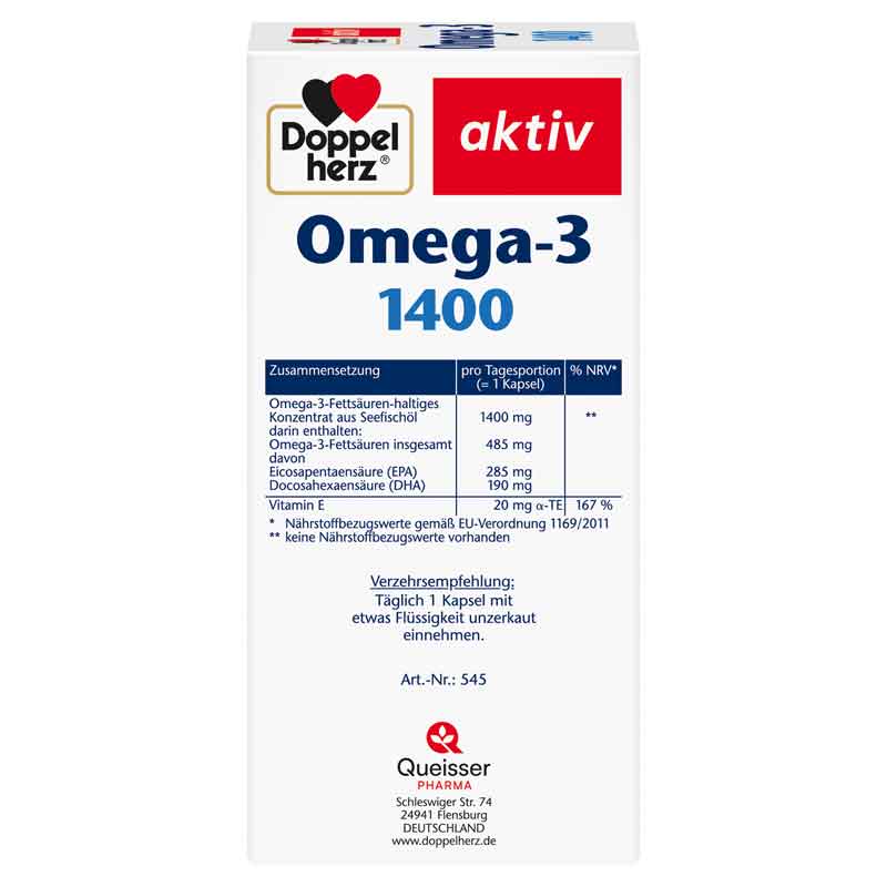 Doppelherz aktiv Omega-3 1400  120 St Kapseln