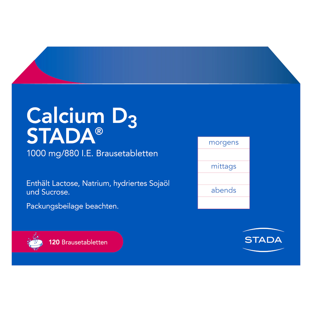 Calcium D3 STADA 1000mg/880 I.E.  120 St Brausetabletten