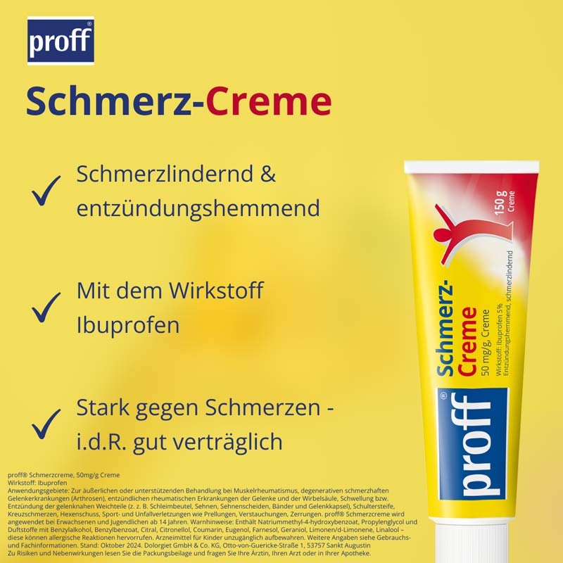 proff Schmerzcreme 50mg/g 150 g Creme