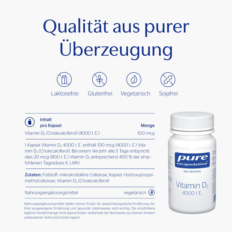 pure encapsulations Vitamin D3 4000 I.E.  60 St Kapseln