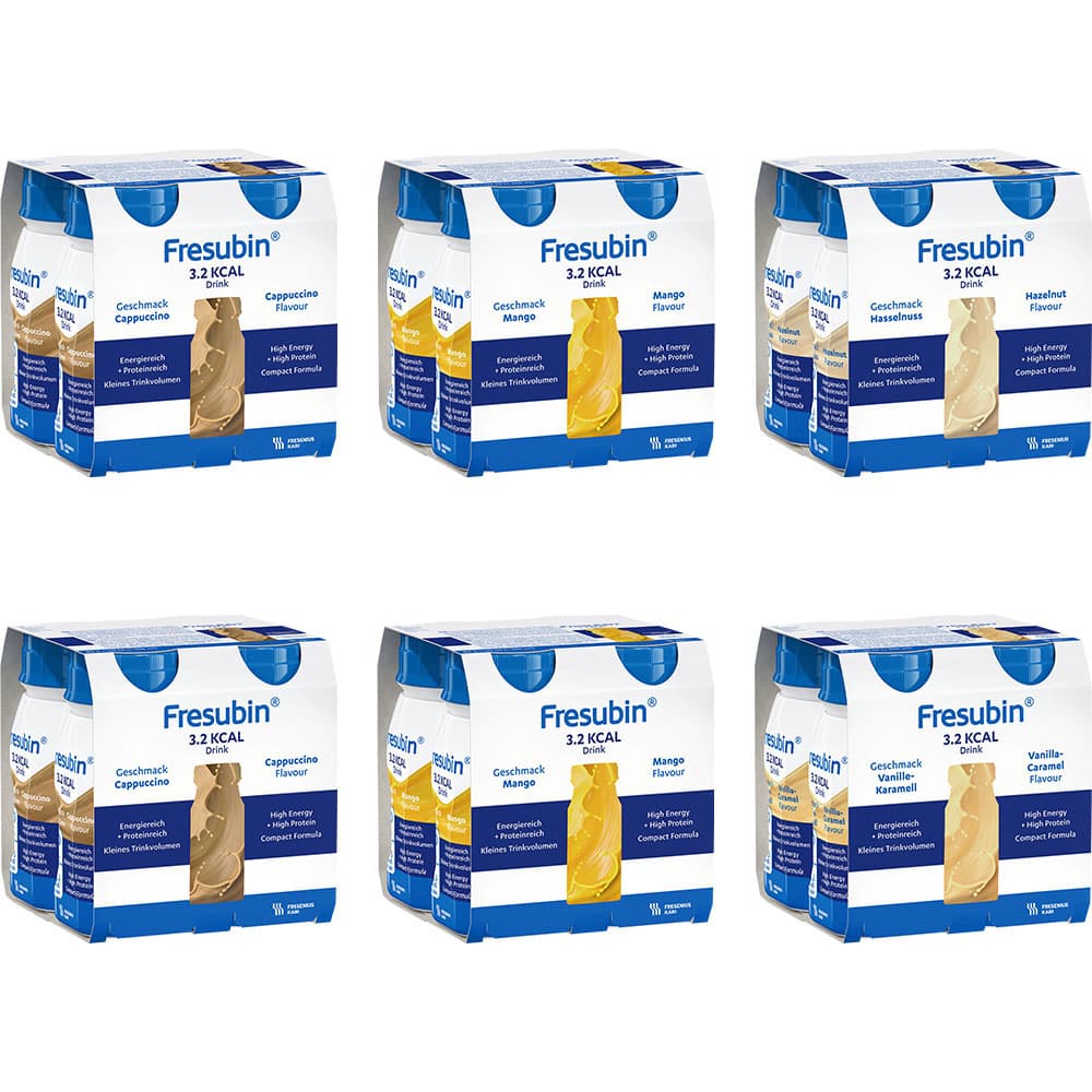 Fresubin 3,2 kcal DRINK Trinknahrung Mischkarton 24X125 ml Flüssigkeit