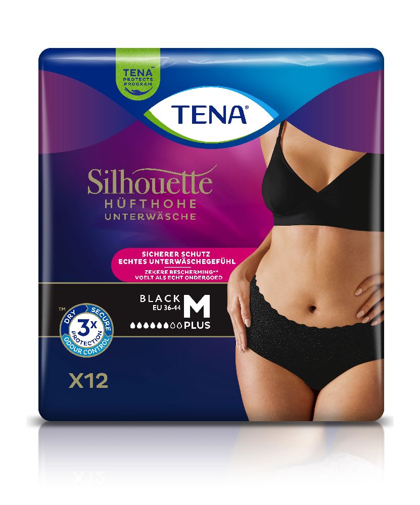 TENA Silhouette PLUS BLACK M 2X12 St